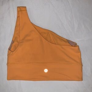 LULULEMON ALIGN ASYMMETRIC SPORTS BRA - SIZE 8 - MANGO DREAM